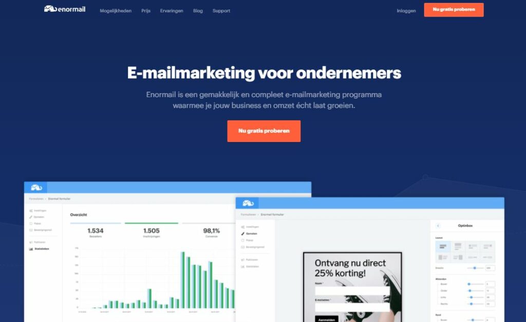 Enormail review: Lees mijn ervaringen en conclusie over Enormail. Start nu gratis met de e-mail marketing software van Enormail