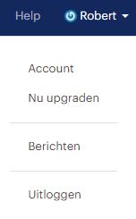 Ga naar account om de instellingen van je Enormail account te controleren. Hier kan je diverse belangrijke wijzigingen wijzigen zoals het afzendadres.