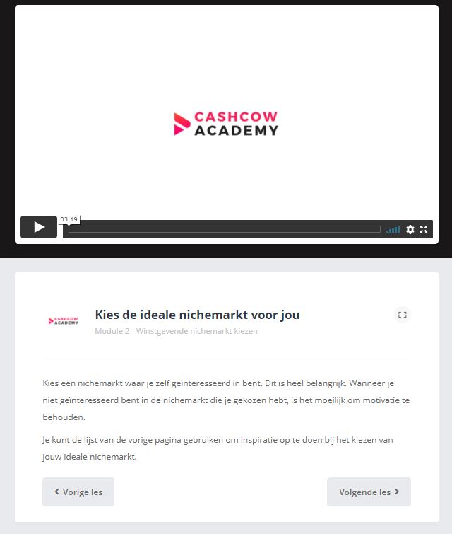 Cash Cow Academy Wistgevende nichemarkt kiezen