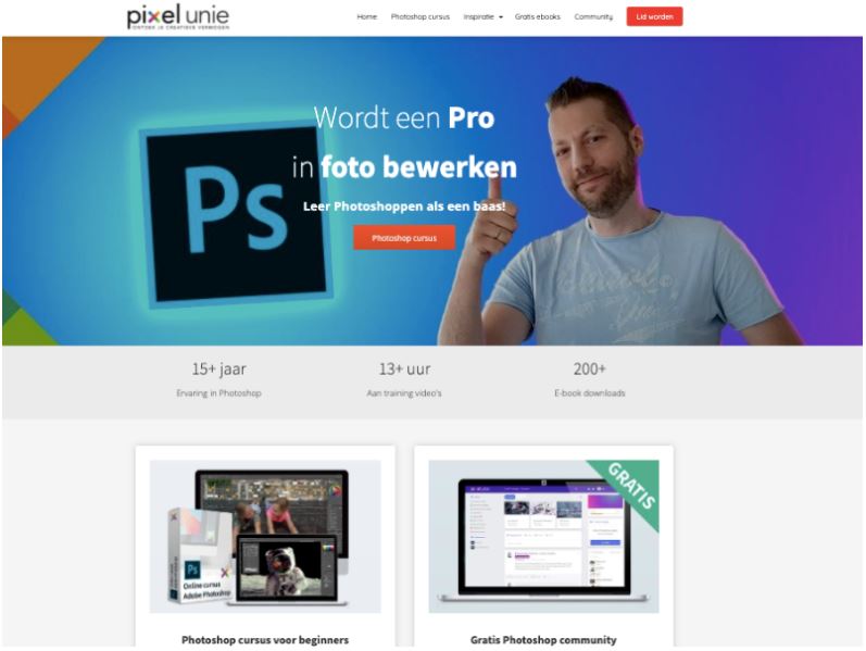 Voorbeeld 2 van een Phoenix website Pixel Unie