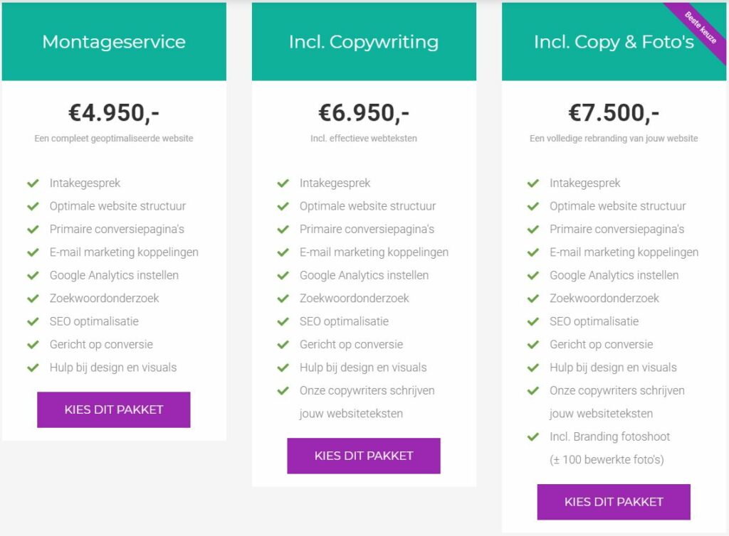 De montageservice pakketten Phoenix site - Phoenix review