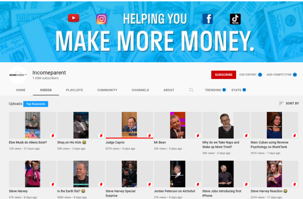 YouTube Shorts kanalen voorbeeld- YouTube Shorts Course Wanner Aarts