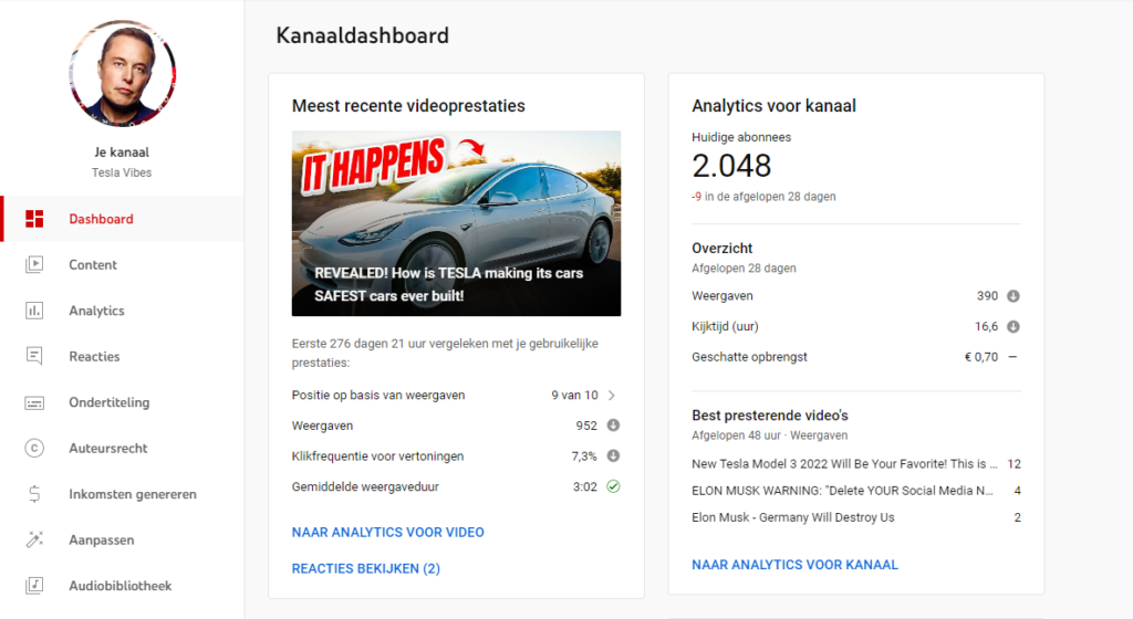 YouTube Studio- De 20 beste tools om je YouTube kanaal te laten groeien