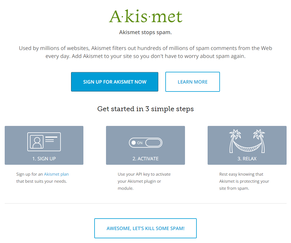 Akismet is een wordpress plugin die het aantal spamreacties doet verminderen
