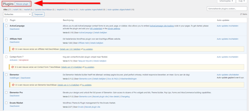 Een Wordpress plugin downloaden en installeren