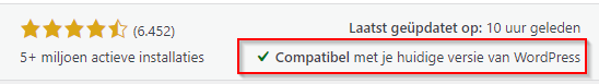 Is de wordpress plugin compatibel met je wordpress website